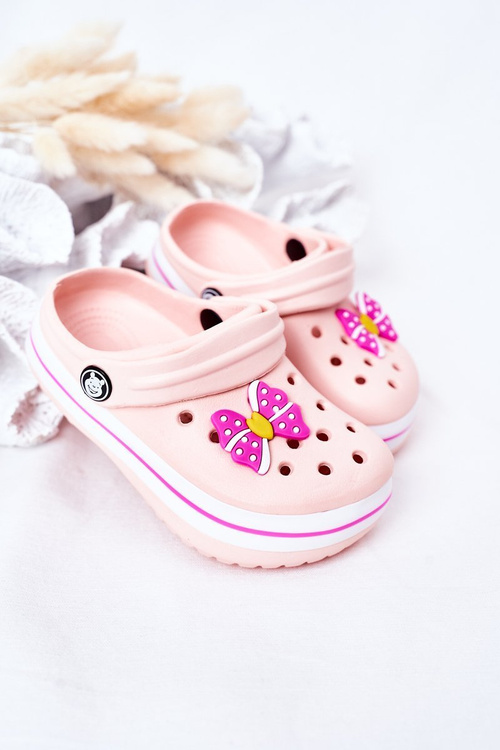 Дитячі поролонові тапочки Crocs Pink Lazy Day