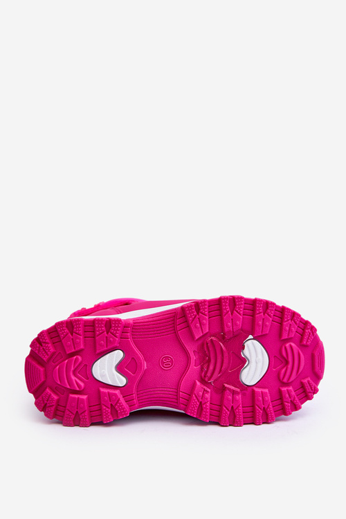 Дитячі зимові черевики на флісовій підкладці зі шнурівкою Рожева велика зірка MM374121