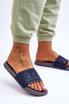 Світлі жіночі тапочки з написом Navy-Grey Merry