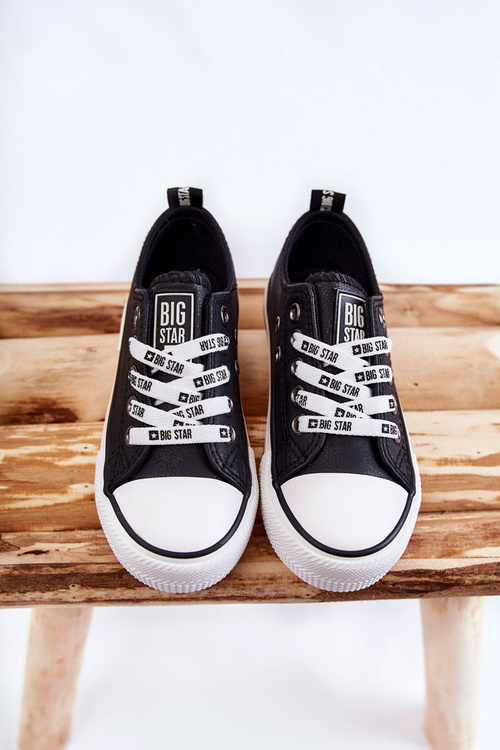 Дитячі шкіряні кросівки BIG STAR KK374039 Чорні