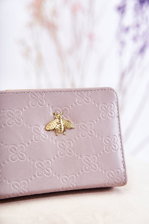 Жіночий маленький гаманець з орнаментом сірий санчос