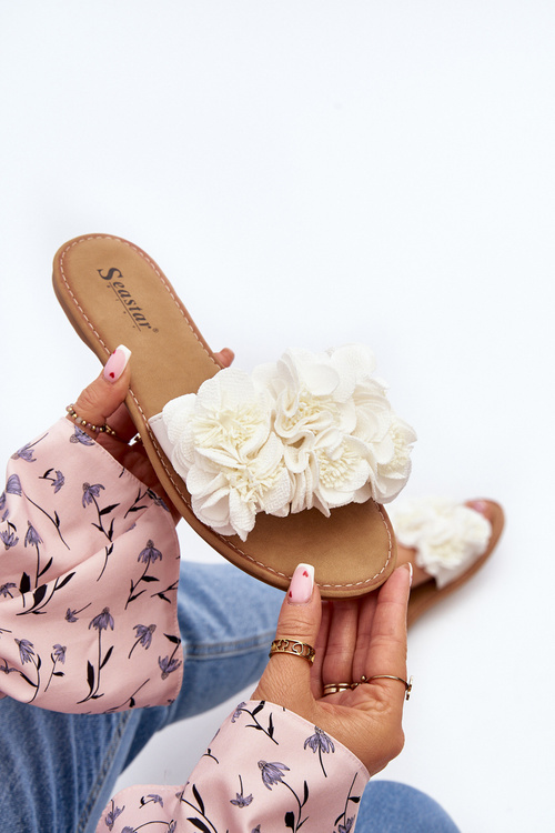 Жіночі білі квіткові тапочки Eelfan