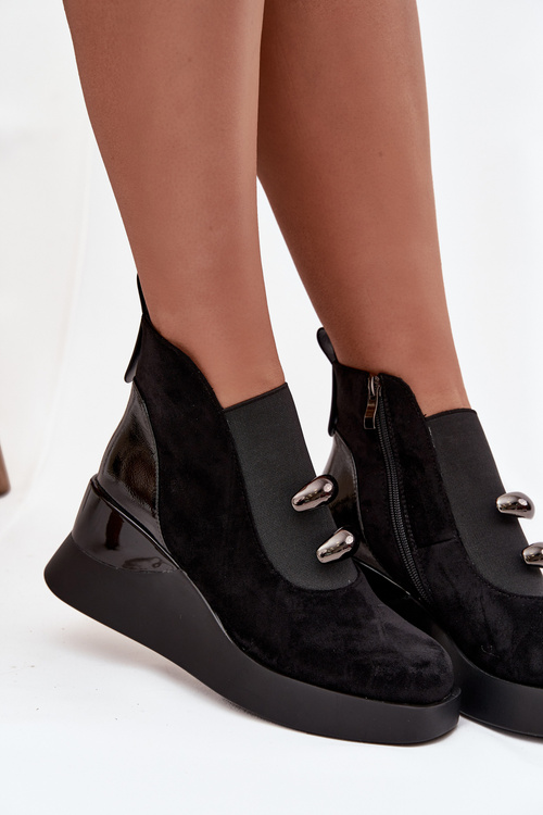 Жіночі чоботи на платформі D&A MR52-106 Чорні