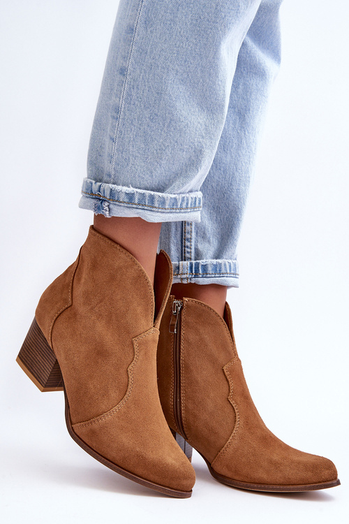 Замшеві ковбойські черевики Lewski EV28 коричневого кольору