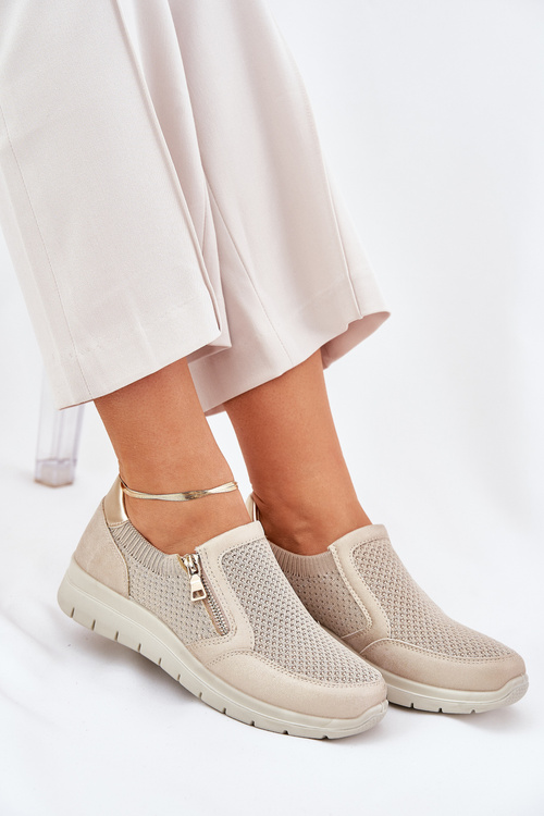 Жіночі Чоботи На Платформі З Блискавкою Золоті Leanae