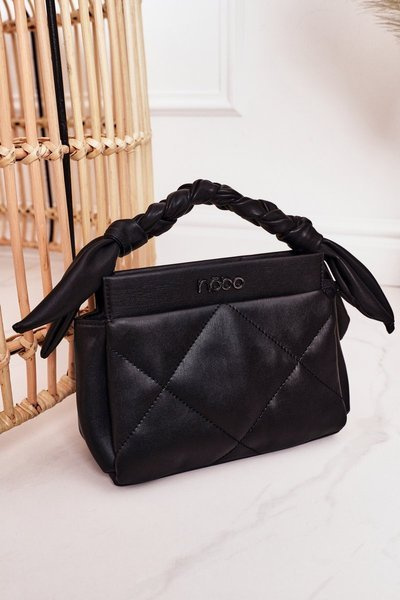 Гаманець маленький стьобаний на ланцюжку NOBO NBAG-K1330 чорний