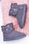 Жіночі сірі утеплені чоботи Snow Boots Suede Biggy