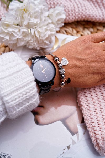 Жіночий браслет-ланцюжок у вигляді сердечка з рожевого золота Menrol