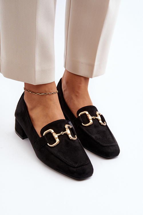 Човники на низькому каблуці з орнаментом чорного кольору Dolvira