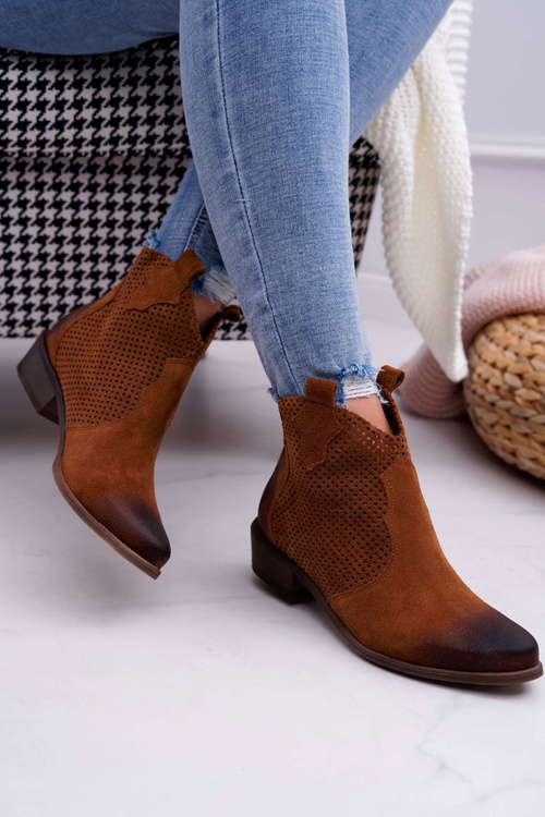 Чоботи жіночі коричневі шкіряні Exquisite 1166