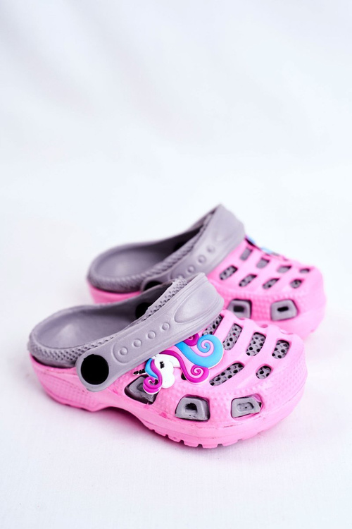 Дитяче взуття гірки Crocs Pink Маленький Єдиноріг