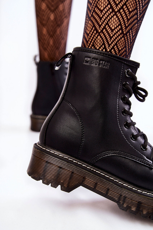 Чоботи жіночі на блискавці Big Star KK274537 Black