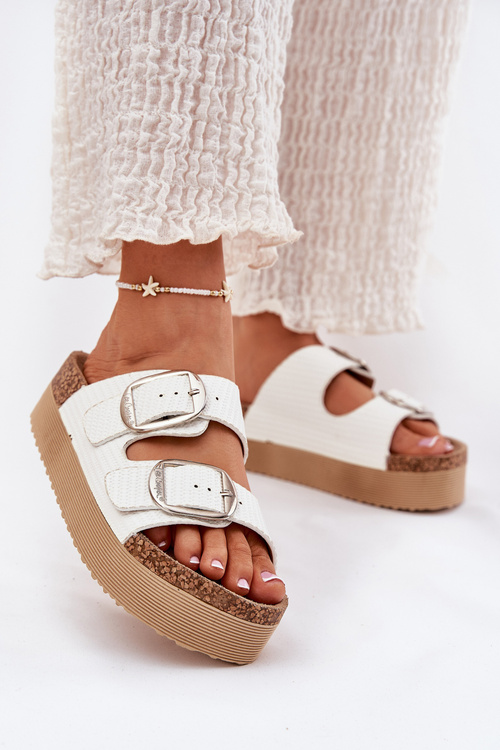 Жіночі Сандалі На Платформі З Пряжками Lee Cooper LCW-25-35-3496L Білі