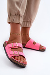 Жіночі сліпони з пробкової підошви, неоново-рожеві босоніжки Cortina