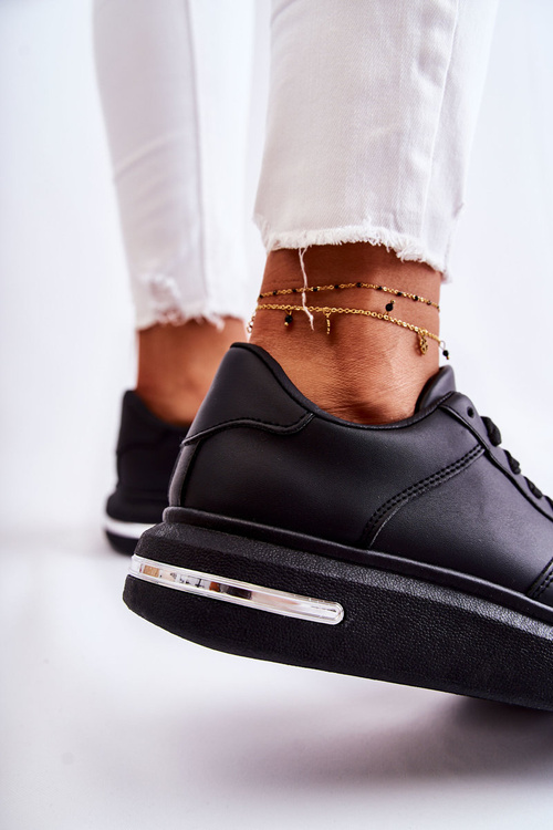 Класичні шкіряні спортивні туфлі Jennys чорного кольору