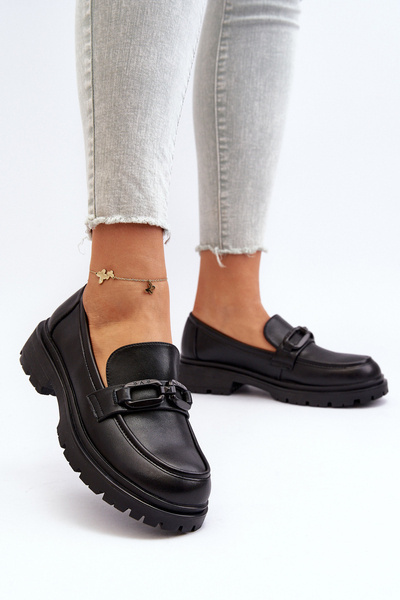 Жіночі мокасини з натуральної шкіри Black Imbleria