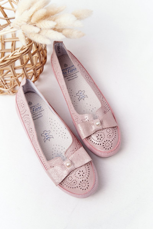 Жіночі шкіряні балетки RIO FLORE Eco-Friendly Pink