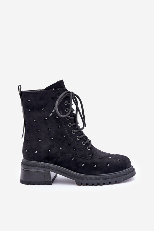 Жіночі робочі черевики D&A з прикрасами, чорні MR880-017