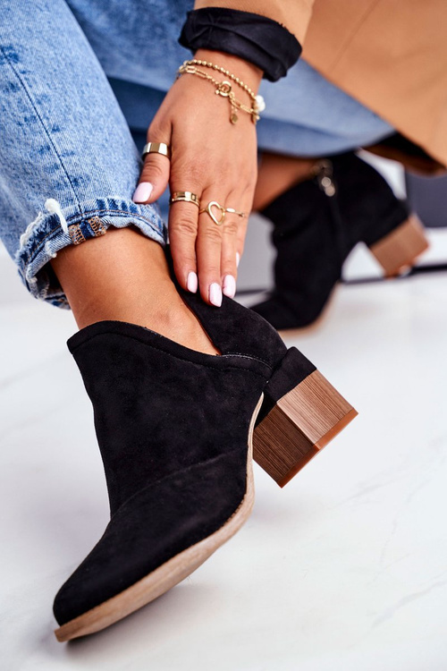 Жіночі чоботи на високих підборах Black Mini Meliori