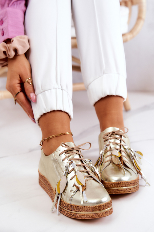 Шкіряне взуття Maciejka 04550-25 Золотий