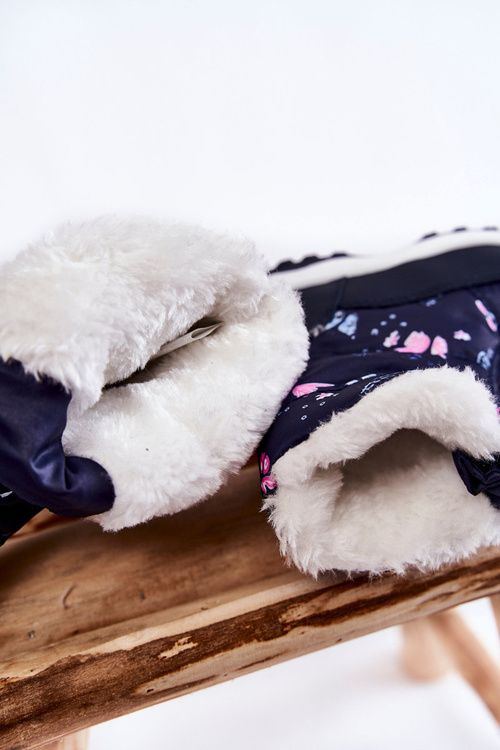 Дитячі снігові черевики на блискавці Велика зірка KK374236 темно-синій