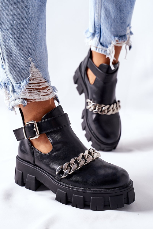 Чоботи з ланцюжком Чорні муки