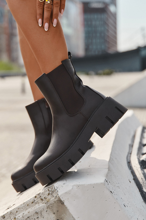 Жіночі ботфорти Fivienne теплі з екологічної шкіри темно-коричневі