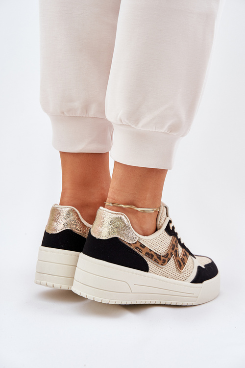 Жіночі Спортивні Черевики На Платформі Пантера Чорні Lorori