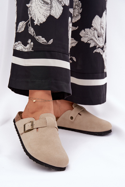 Замшеві Жіночі Сабо З Пряжкою Big Star RR274A385 Бежеві