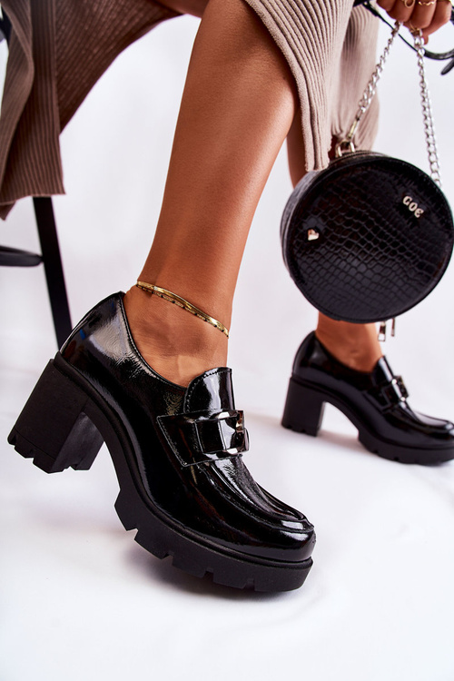 Елегантні туфлі на опорі З Срібним Орнаментом Black Harmell