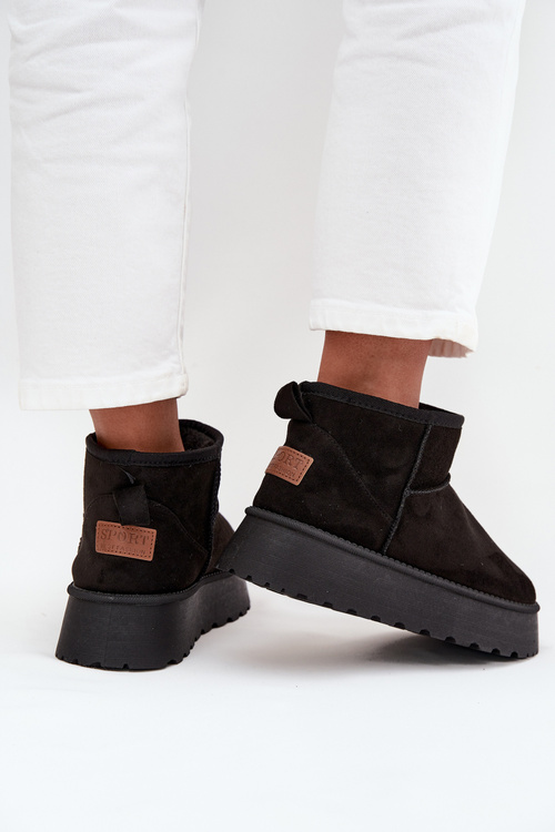 Жіночі зимові чоботи на платформі Чорні Celyra