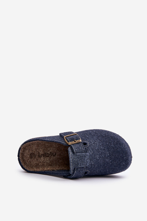 Чоловічі тапочки з пряжкою Preventive Slippers Inblu Navy Blue MT000012
