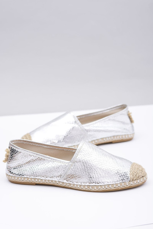 Лу Бу | Срібні жіночі еспадрільї Snake Pray