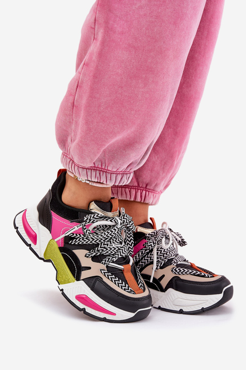 Кросівки Жіночі Спортивні Черевики З Подвійним Шнурівкою Чорні Efobell