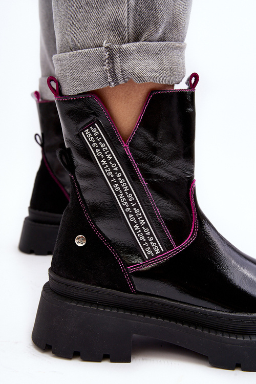 Чоботи жіночі шкіряні Maciejka 06236-15 Чорні