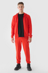 Чоловічий спортивний костюм худі на блискавці червоний 4FWMM00TSWSM1466-60S
