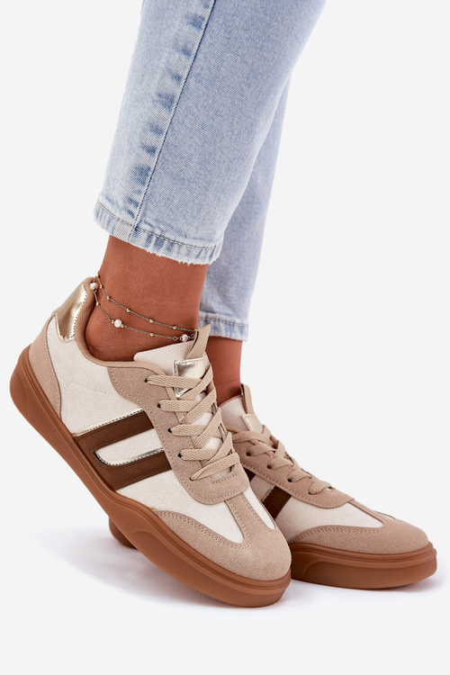 Кросівки Жіночі З Еко Замші Бежеві Satylies