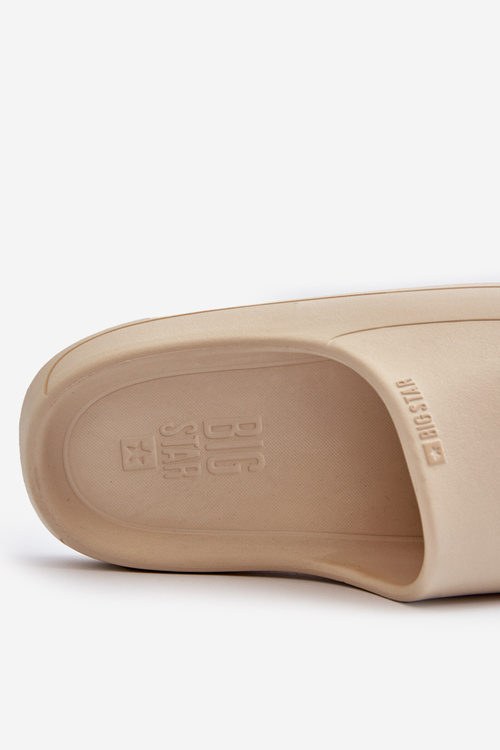 Світлі жіночі шльопанці Big Star NN274A040 бежевого кольору