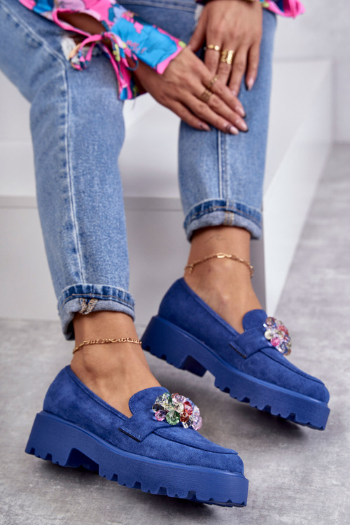 Жіночі замшеві туфлі з декором Blue Britt