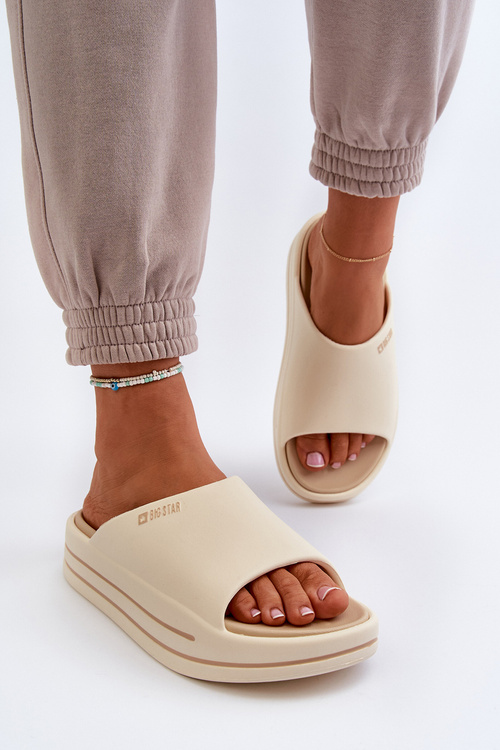 Жіночі босоніжки на платформі Big Star NN274A034 Бежеві