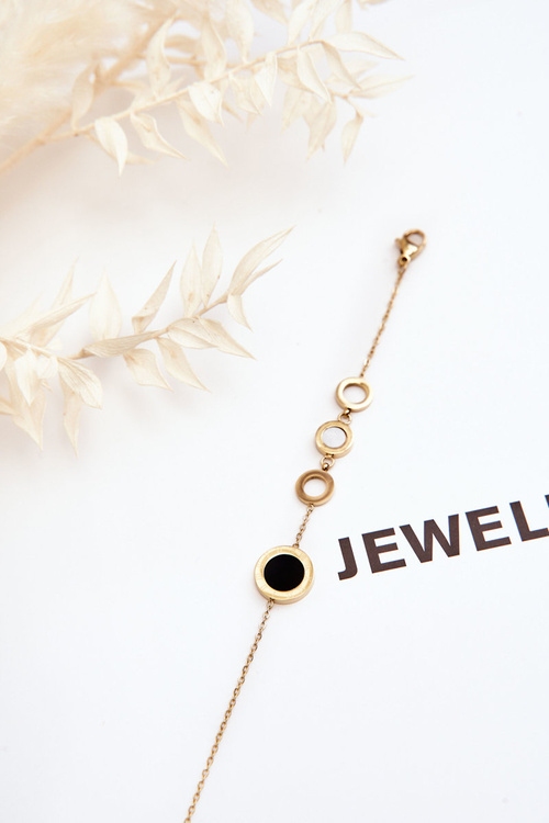 Браслет на тонкій ланцюжку з кіл з римськими цифрами золото