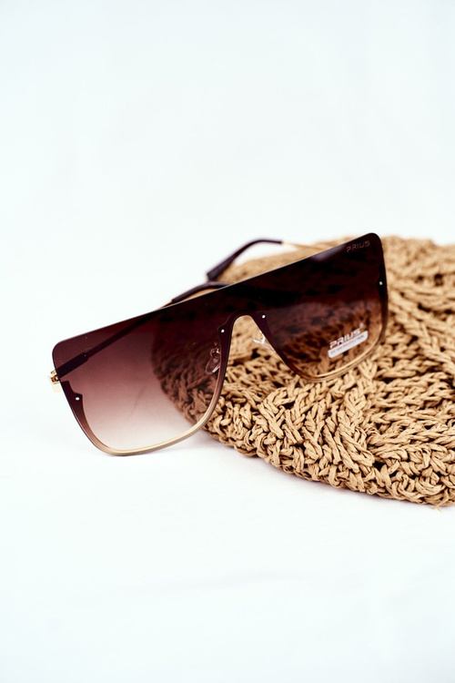 Жіночі сонцезахисні окуляри Gold Prius PRE-37 Brown Gradient