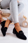Замшеві туфлі лофери Black Yasmin