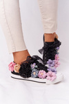 Кросівки з квітами Lu Boo Чорні
