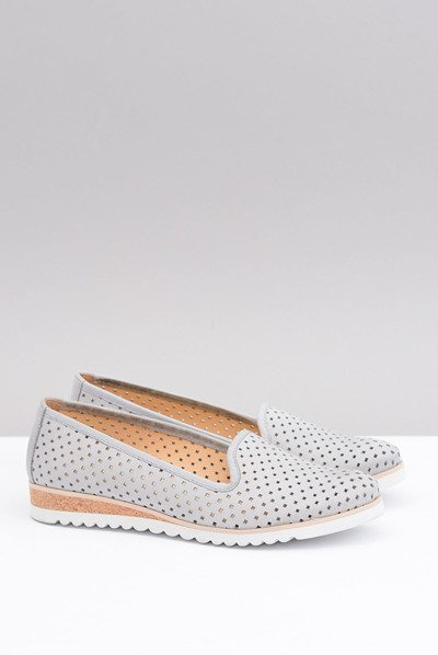 Шкіряна сіра польська балерина Lords Gabi