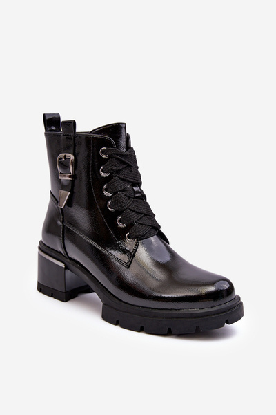 Чоботи жіночі лаковані D&A MR870-97 Чорні