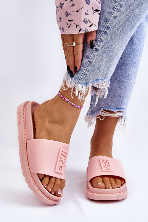 Жіночі тапочки Big Star LL274425 Світло-рожеві