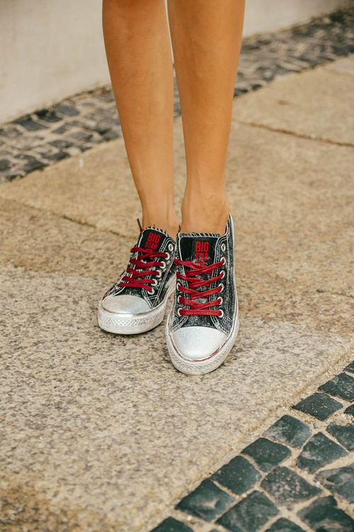 Чорні посріблені тенісні кросівки Big Star BB274013