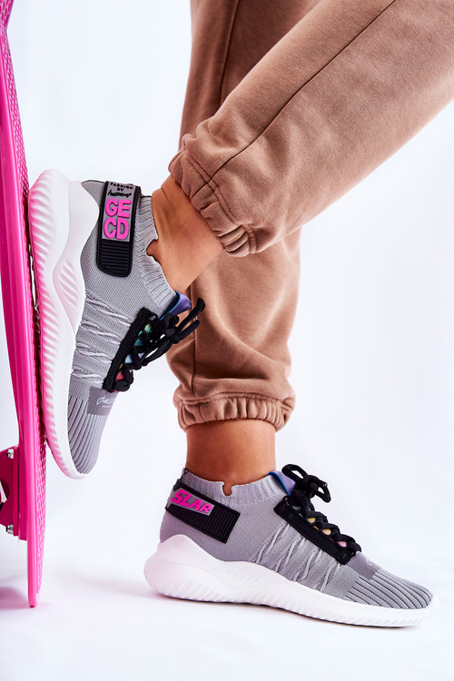 Жіноче спортивне взуття сліпони сірі Klayra