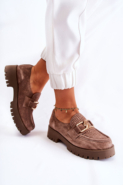 Модні замшеві лофери світло-коричневого кольору Rayhan